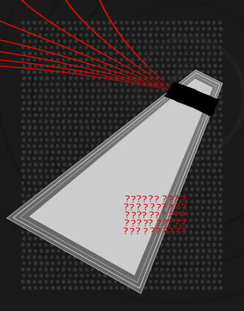 A graphic depicting a grey rectangle; there are red lines coming from an additional black rectangle.