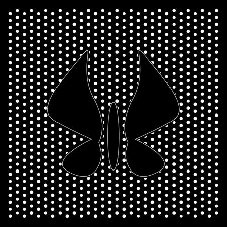 Butterfly A monochrome graphic depicting a butterfly.